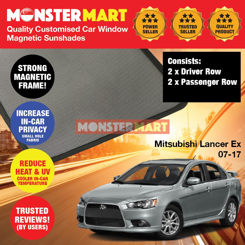 Mitsubishi Lancer Ex 2007 2019 Sunblock Magnetic Sunshades