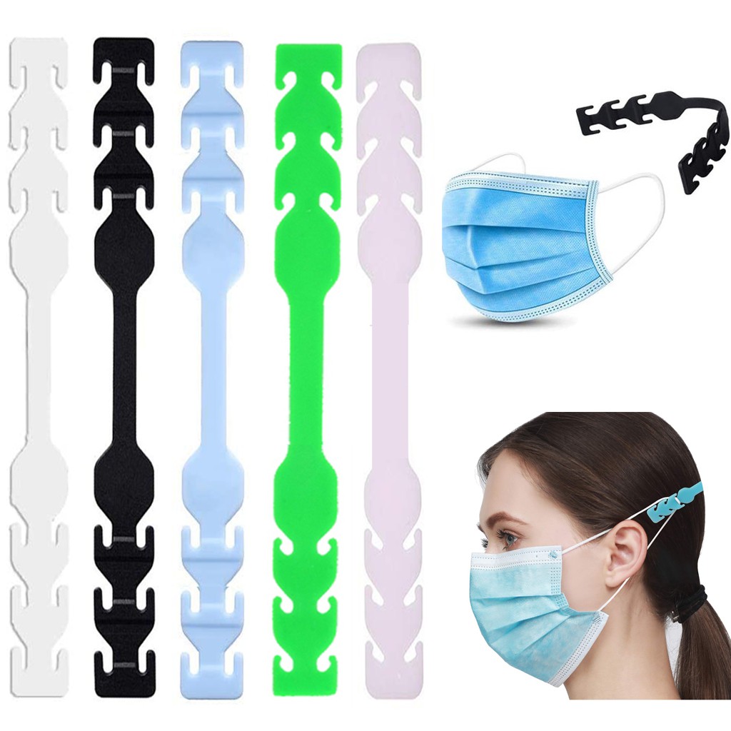 (Ready Stock)5PCS mask ear strap hook Adjustable Mask Buckle Anti-Slip ...