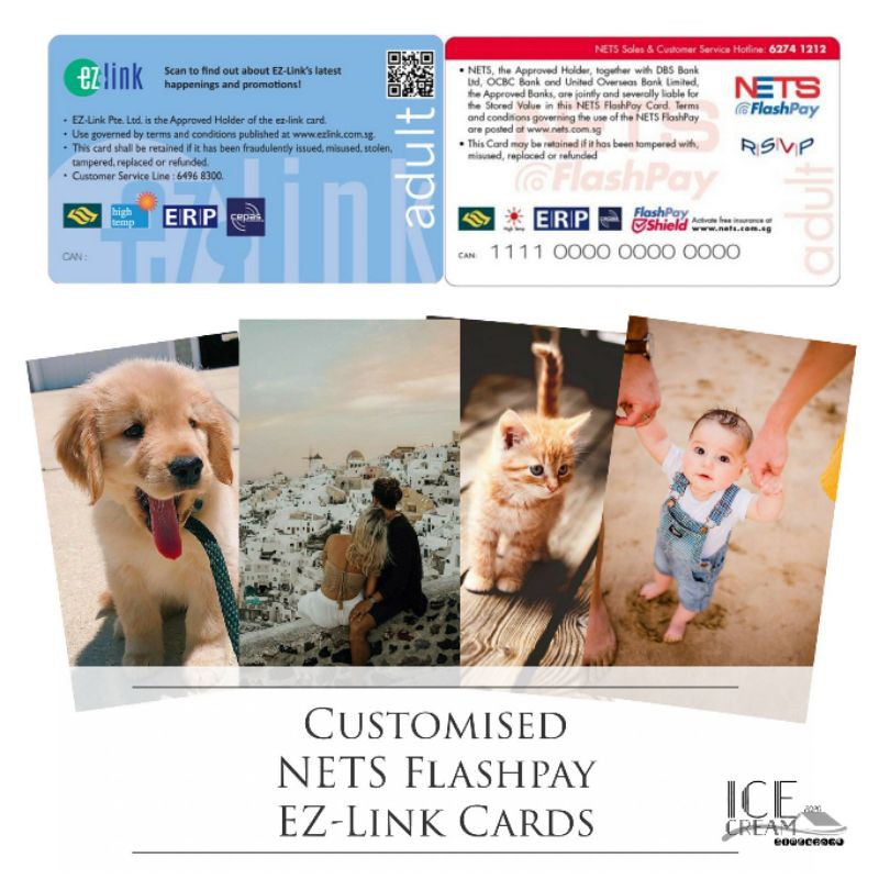 Customised Ez Link Nets Flashpay Card Cash Card Erp Card Shopee Singapore