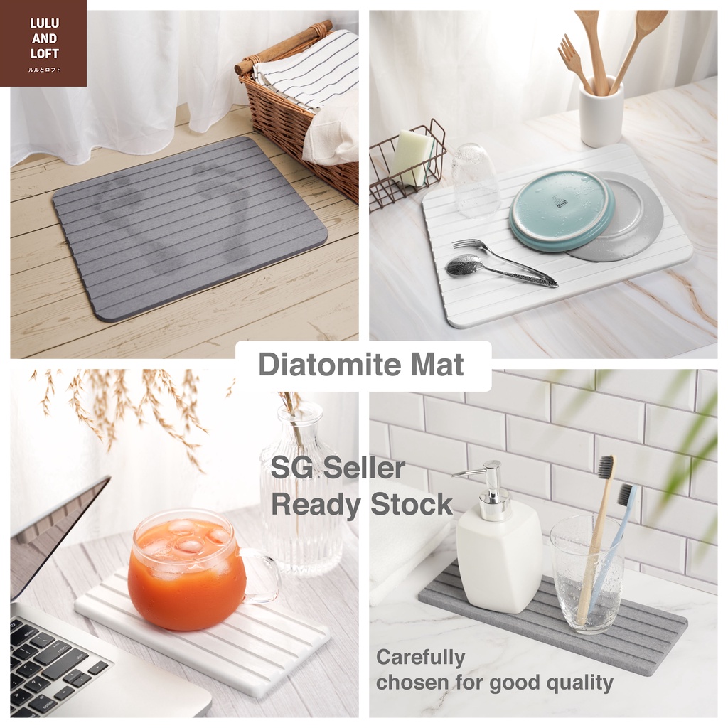 Quick Dry Absorbent Diatomite Mat Diatomite Pad for Dishes Toothbrush