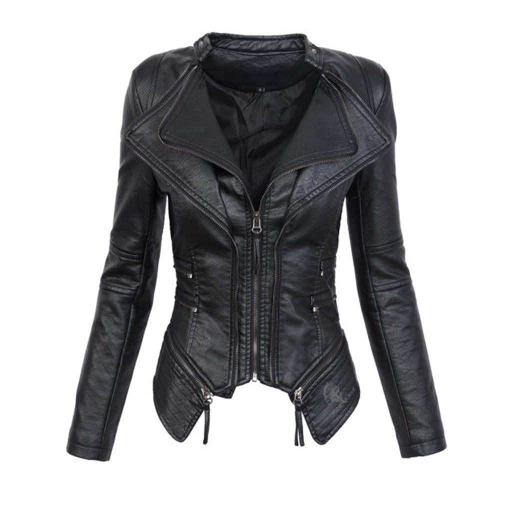 leather jacket women with hood