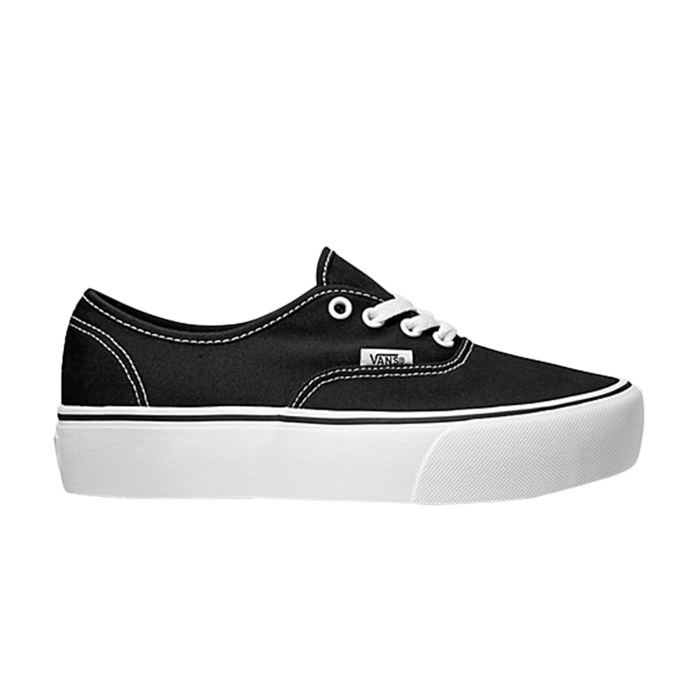 white and black authentic vans