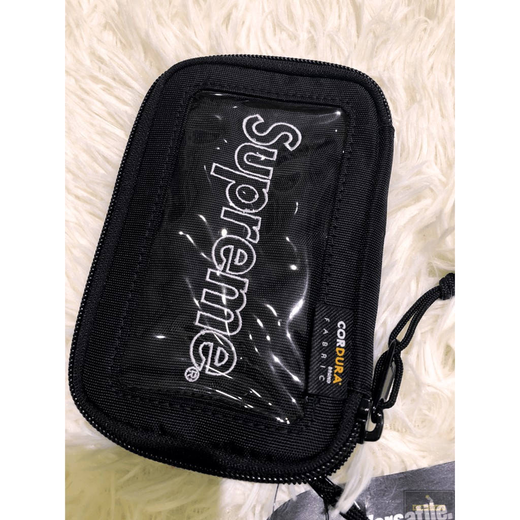 supreme small zip pouch black