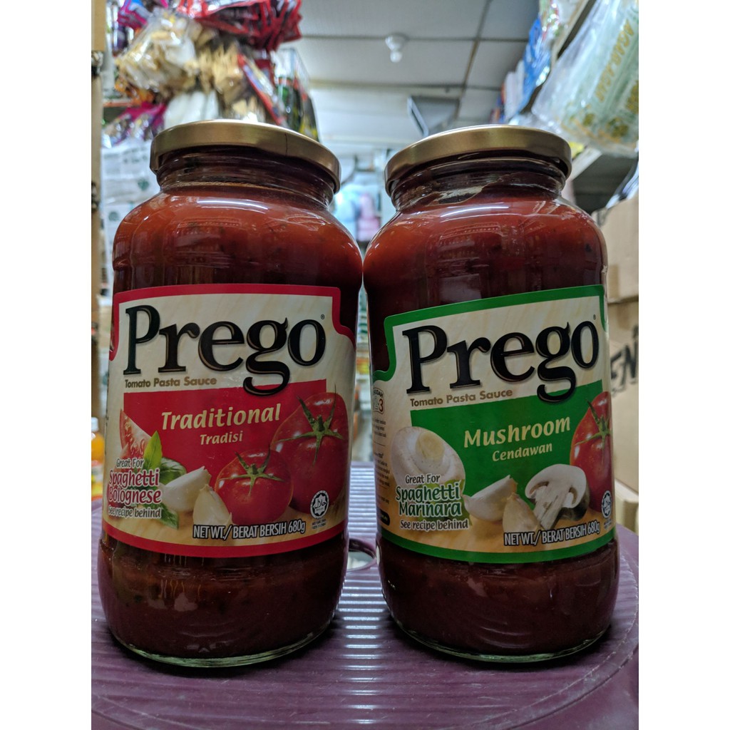 Prego Spaghetti Sauce 680g Traditional Mushroom Shopee Singapore