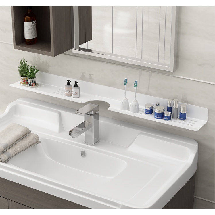 [SG Seller] Wall-mounted shelf for toilet. Faucet holder. Bathroom Mirror rack