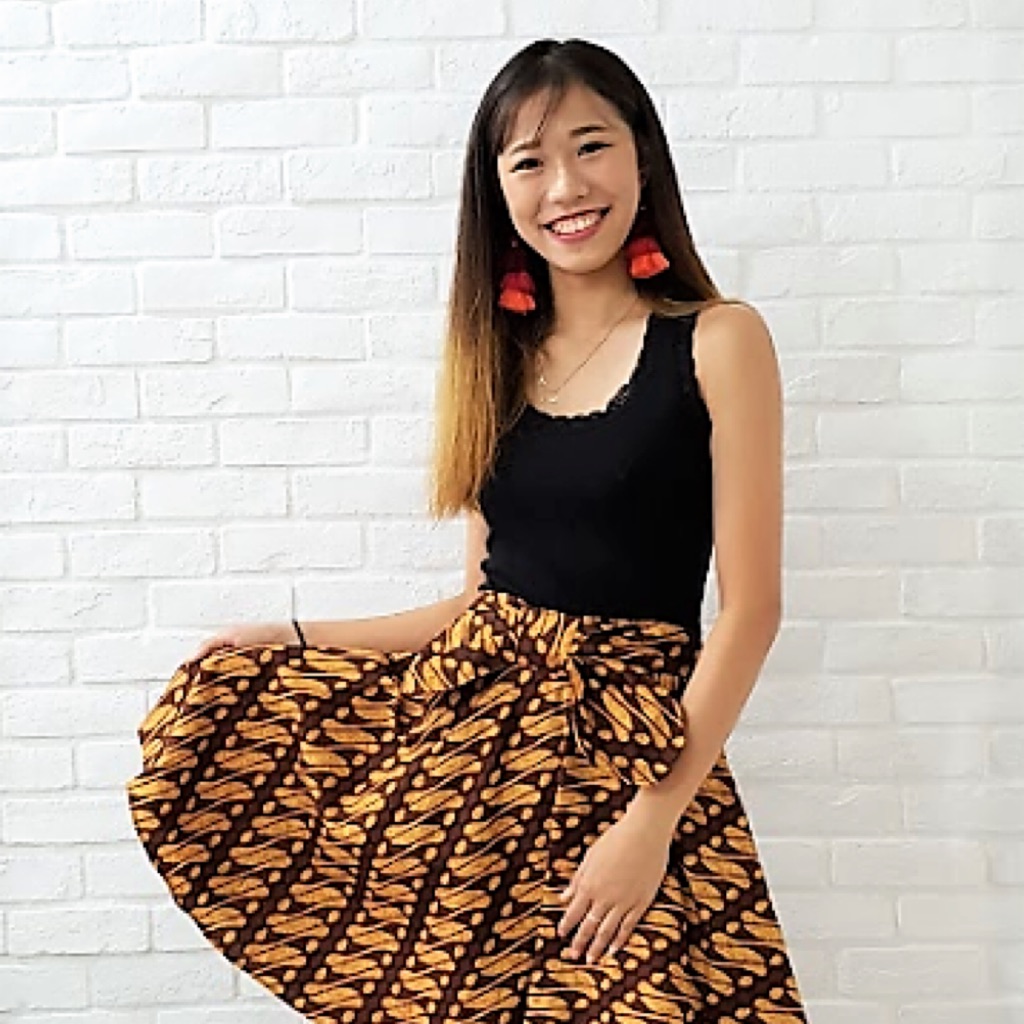 batik mini skirt