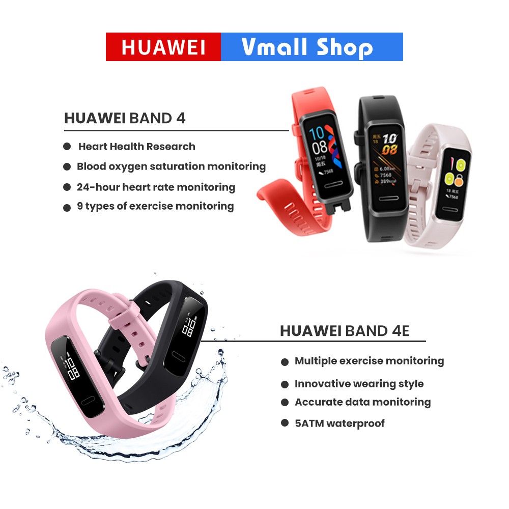 Huawei Band 4e Vitality Akamine Red 9 running posture guidance Cycling data monitoring Basketball sports score
