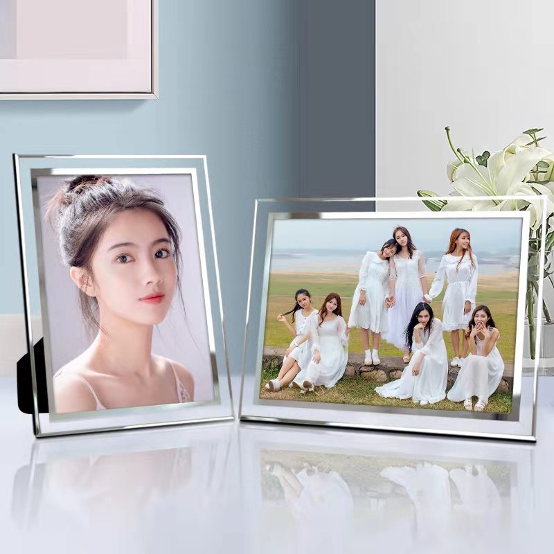 NEW💖 Crystal Glass Photo frame certificate memory moment Home ...