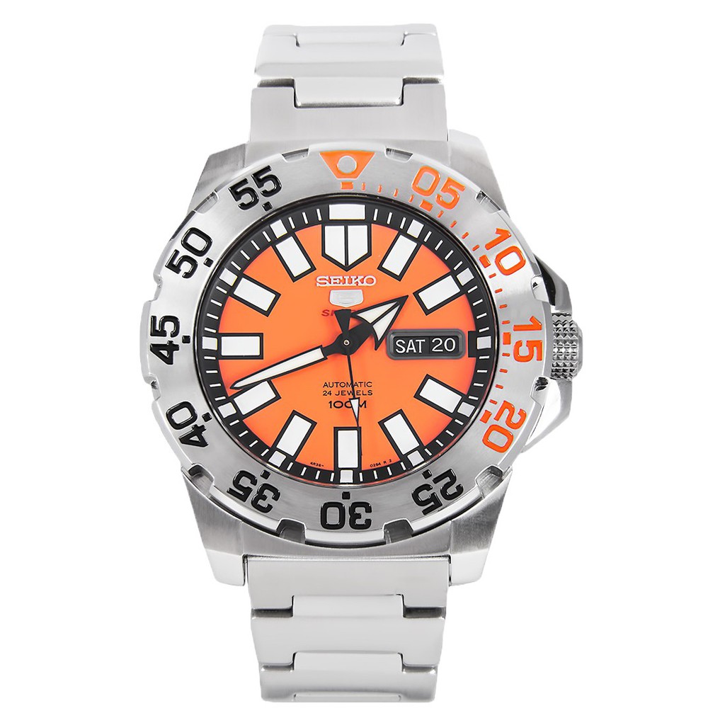 seiko 5 sports automatic orange