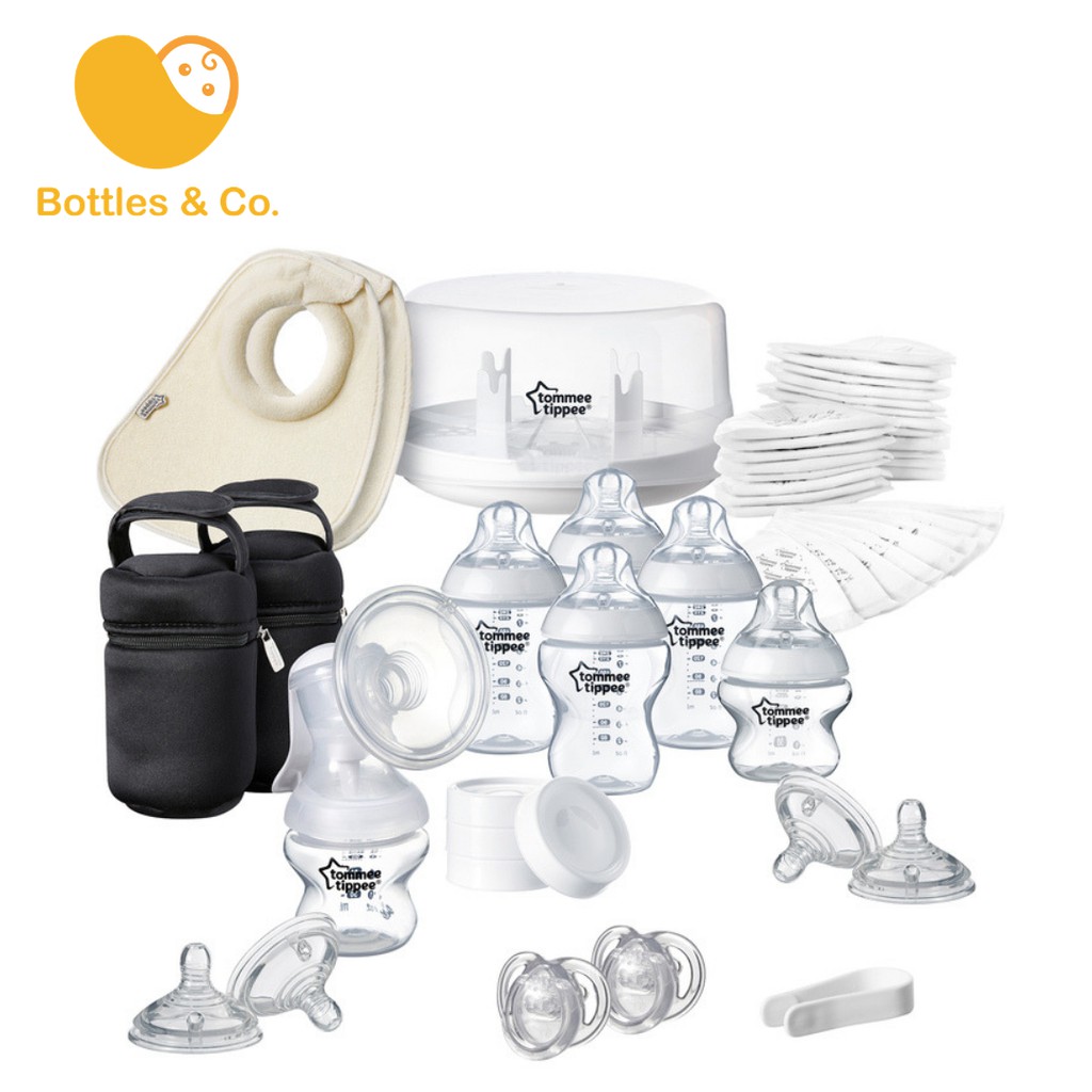 tommee tippee bottles and steriliser set
