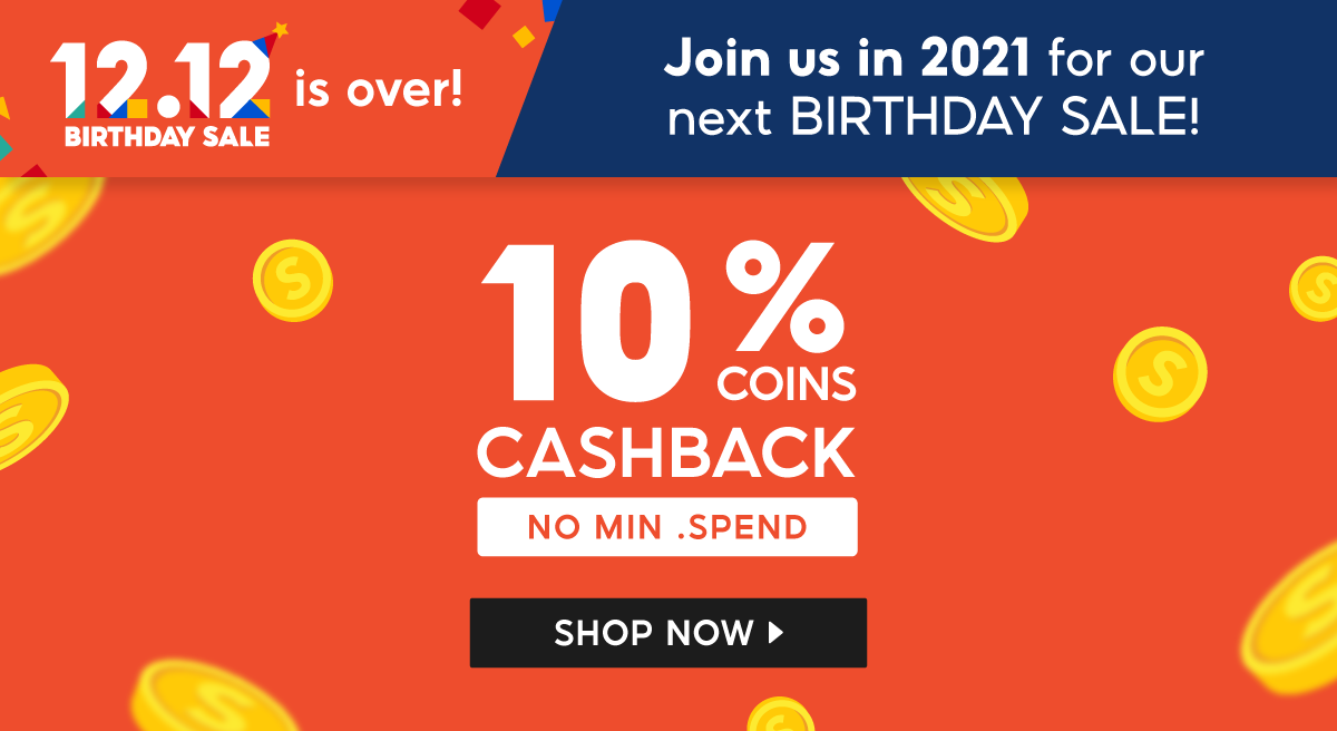 12 12 Birthday Sale 2021 Daily 30 Cashback Midnight 20 Off Flash Sale Shopee Sg