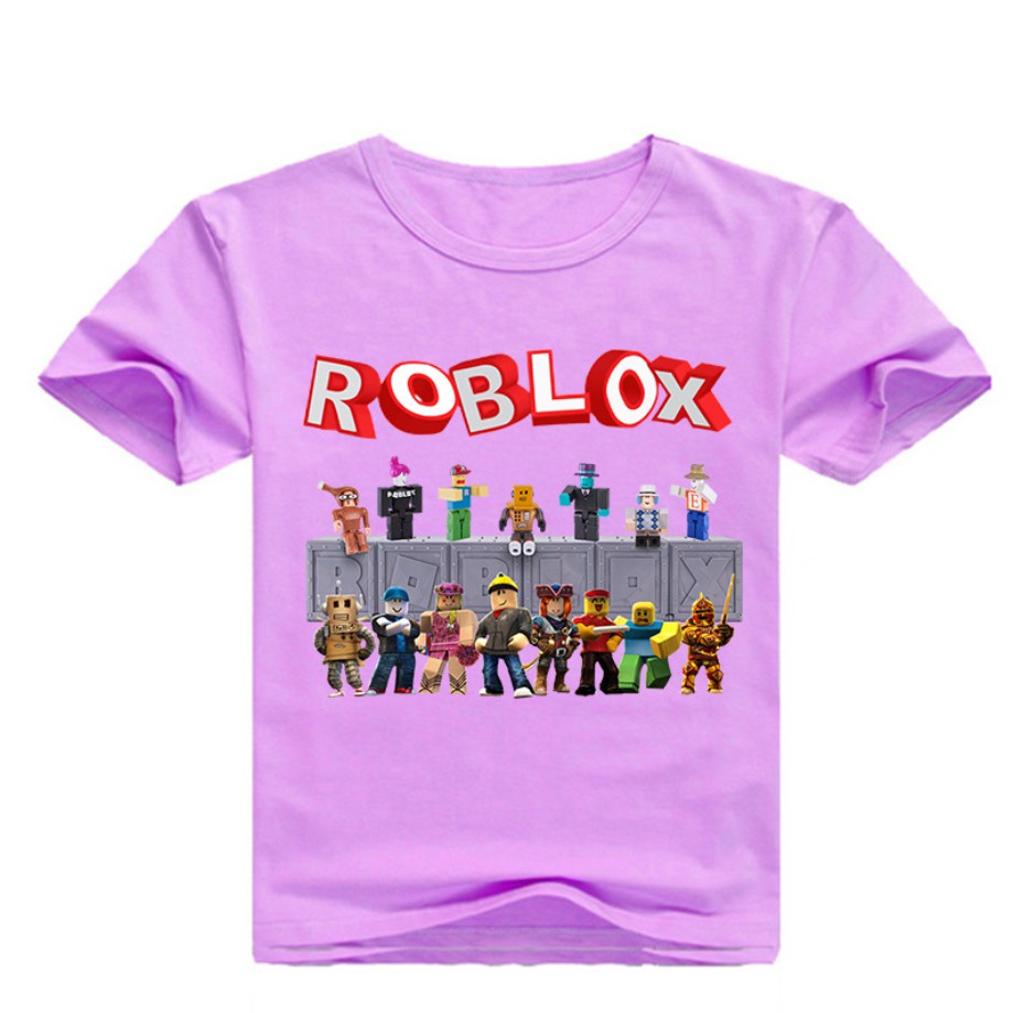 Roblox Children Wear Summer Boys T Shirt Short Sleeve Korean Baby Kids Boy Tops Clothing Shopee Singapore - lavender boy roblox
