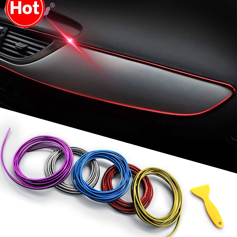 5m Car Seal Accessories Styling Interior Exterior Decoration Door Strip Moulding Trim Dashboard Edge Universal Auto Chrome Shopee Singapore