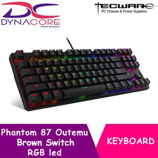 DYNACORE - Tecware Phantom 87 BROWN | BLUE | RED Switch RGB Mechanical Gaming Keyboard