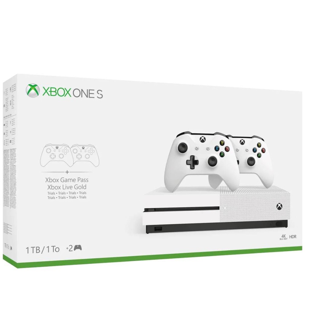 Xbox One S 1tb 2 Controller White Shopee Singapore