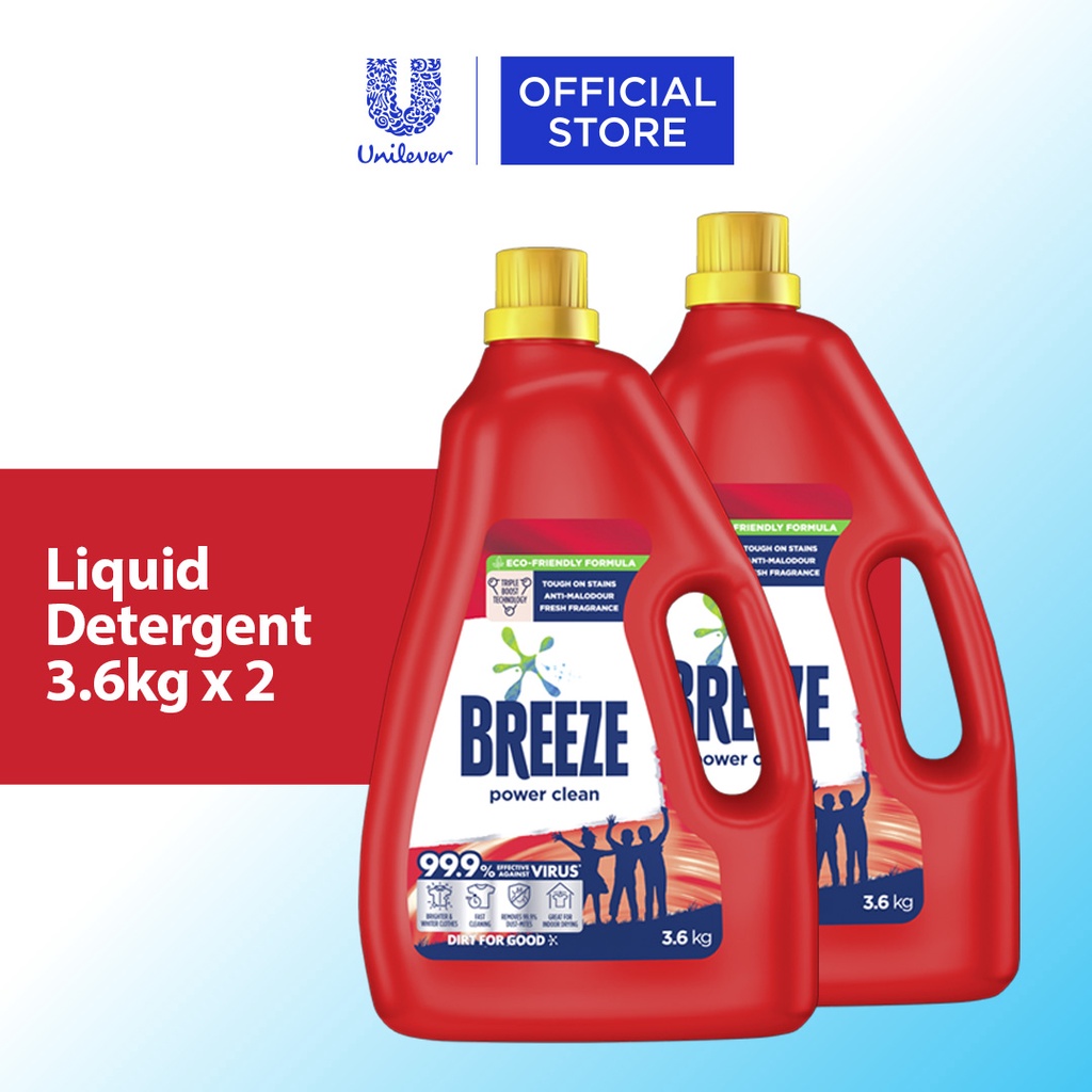 [Bundle of 2] Breeze Liquid Detergent 3.6kg Shopee Singapore