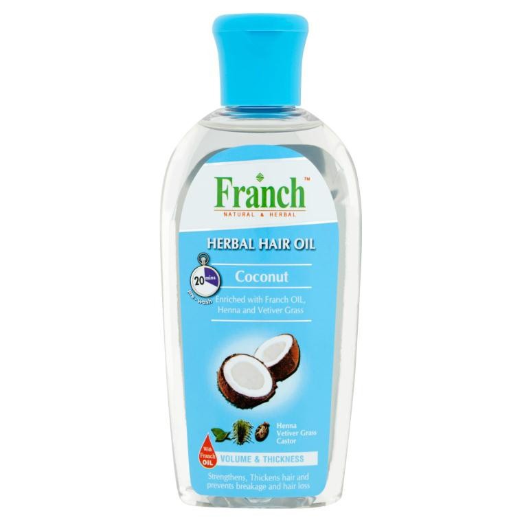 Shop Malaysia Franch Herbal Hair Oil Coconut 200ml Shopee Singapore