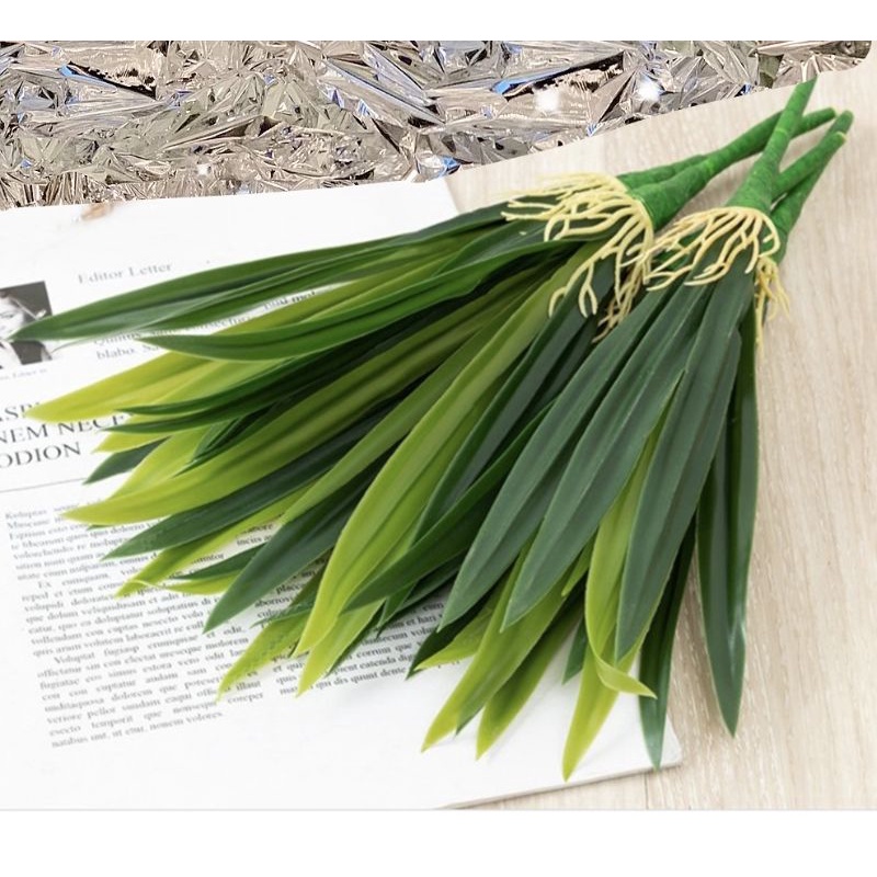 Daun Orkid Panjang Getah Phormium Leaves Plastic Bush Orchid Leaves Latex Shopee Singapore