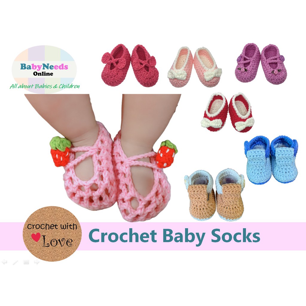 Handmade Crochet Baby Socks Soft Cute Shopee Singapore