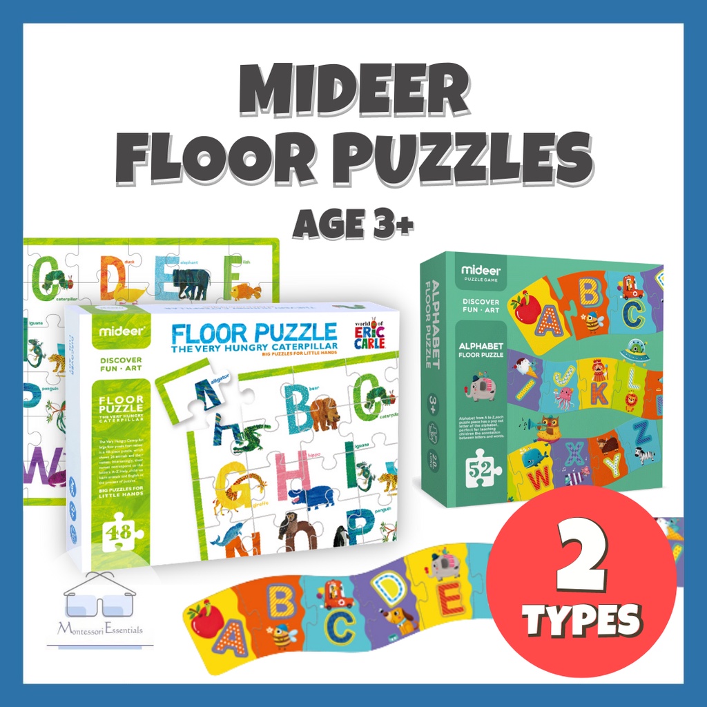 mideer Floor Puzzles [Alphabet ABC Floor Puzzle, The Very Hungry