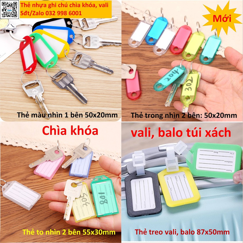 Combo 100 Plastic Key Chain Cards With Name [Exported Goods] [See Goods