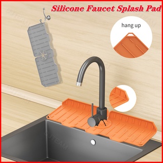 【36*14cm】NEW! Faucet Sink Splash Guard Waterproof and mildewproof Silicone Water Catcher Mat for Kitchen Bathroom Countertop Protect @wall