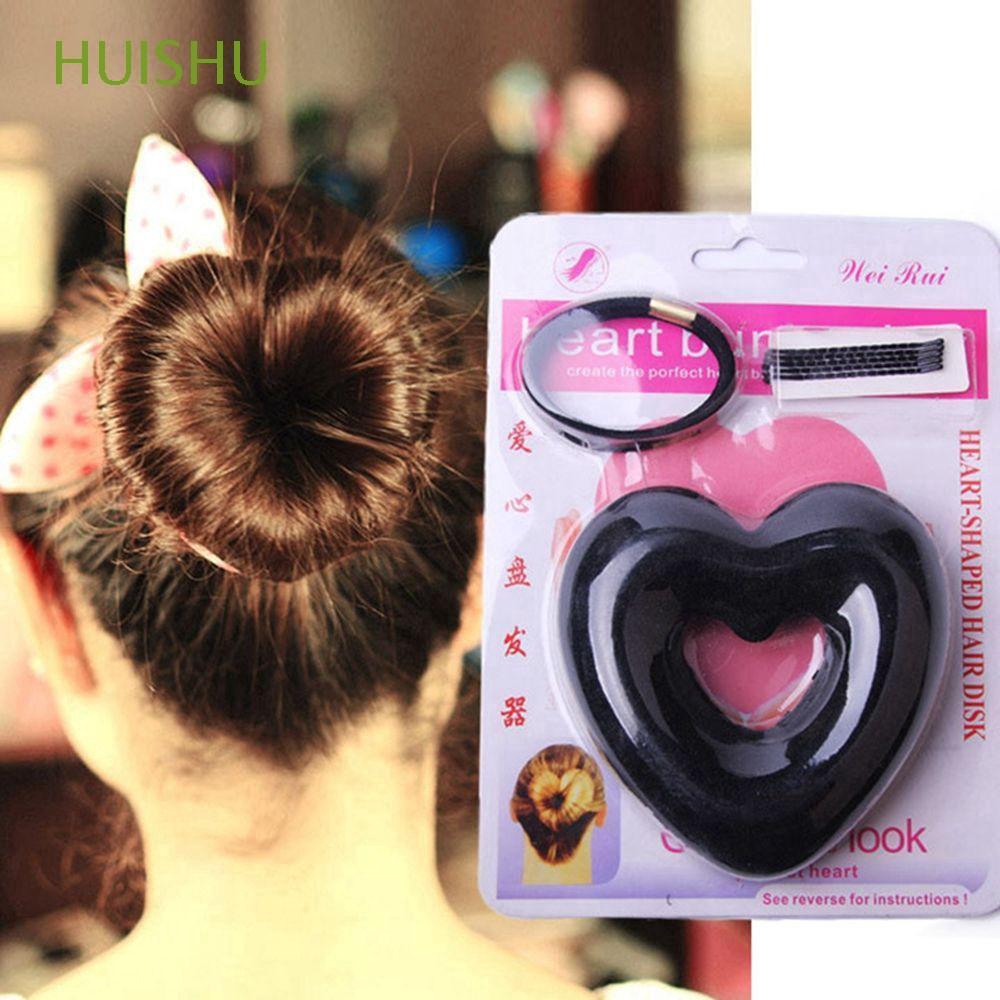 Heart Donut Shaped Sponget Foam Hair Updo Maker Bun Wraps Hair