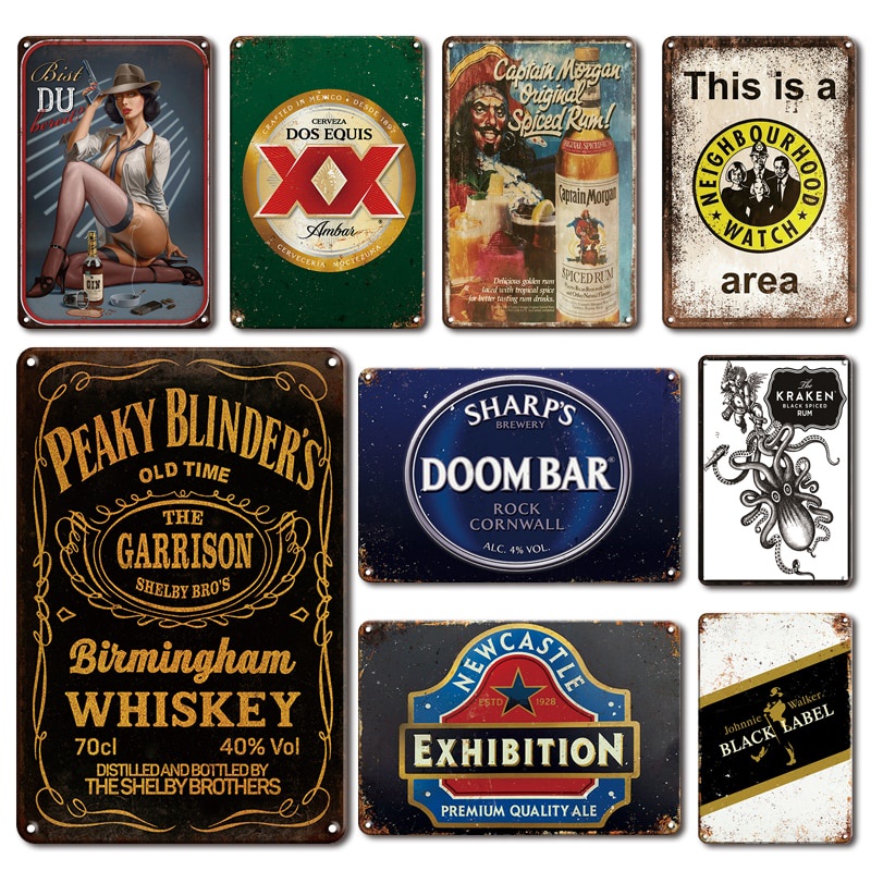 Vintage Whiskey Metal Plate Sign Beer Poster Tin Signs For Irish Pub Bar Art Wall Decor Plaques Retro Home Decoration Ee Singapore - Irish Wall Decor For Home