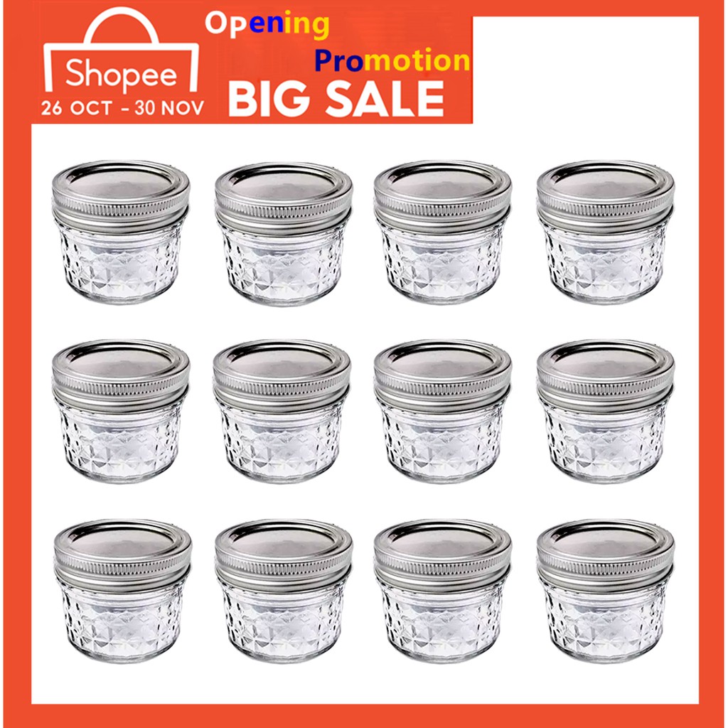 100ML Glass Mason Jar with Different Types of Lid, Glass Jar For Jam