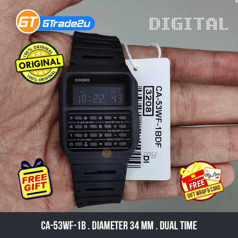 Original Stardard Men Ca 53wf 1b Ca53wf 1b Ca53wf1b Digital Calculator Mannish Watch Black Resin Band Shopee Singapore