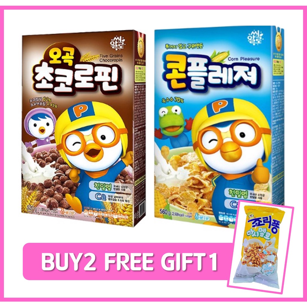 Pororo cereal choco & corn pleasure/korean kids snack Breakfast cereal ...