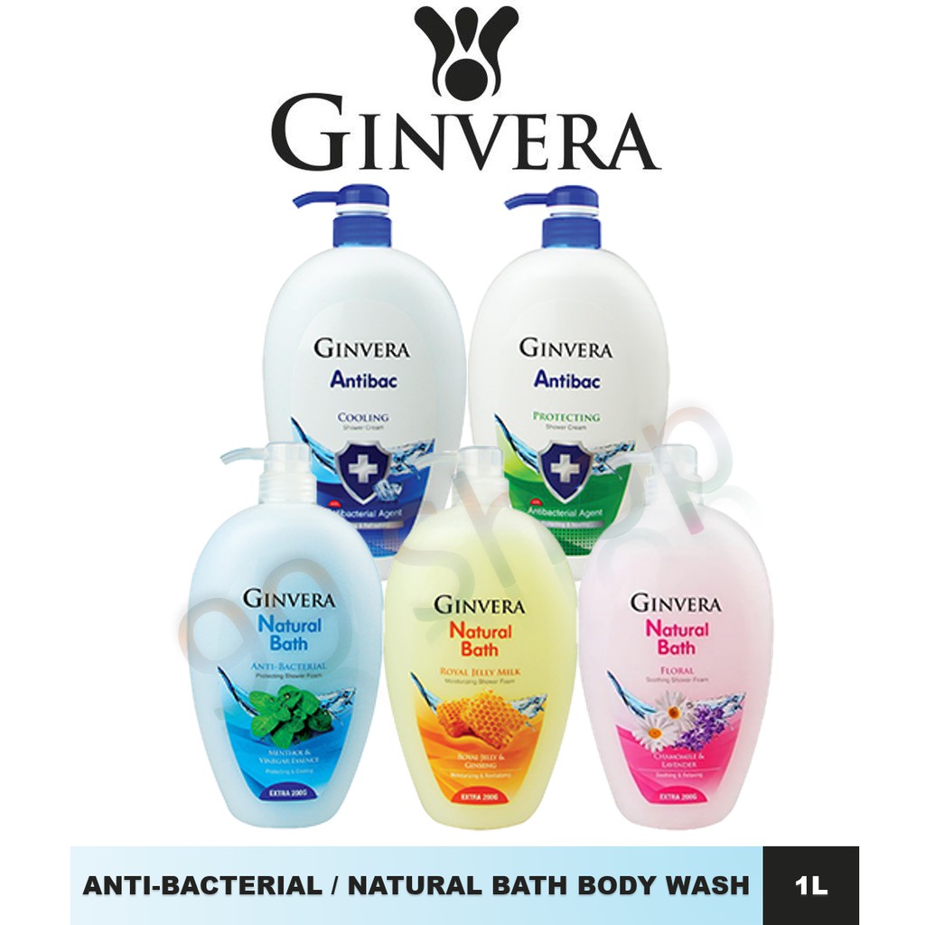 Ginvera Antibac (Antibacterial) and Natural Bath Shower Foam Body