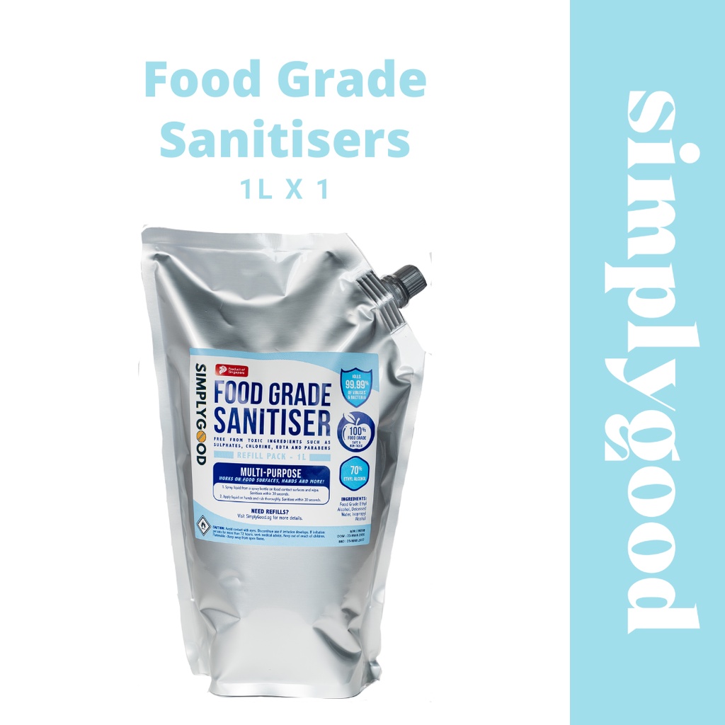 SimplyGood Food Grade Sanitiser [1L Sanitiser Refill] Shopee Singapore