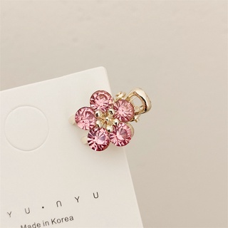 Image of thu nhỏ Small Bangs Catch Clip 2021 New Crystal Flower Side Hairpin Net Red Mini Temperament Top Clip Hair Accessory #7