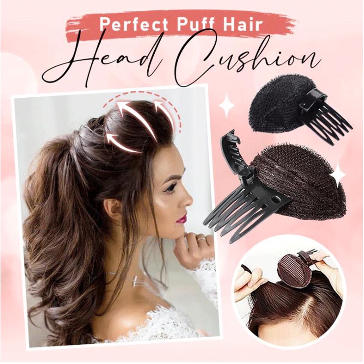 Perfect Puff Hair Head Cushion，Invisible Fluffy Hair Pad Sponge Clip Kawaii Puff  Hair Head Cushion Women Girls Hair Accessory | Shopee Singapore