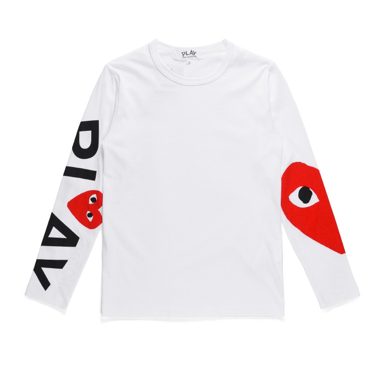 cdg play couple shirt