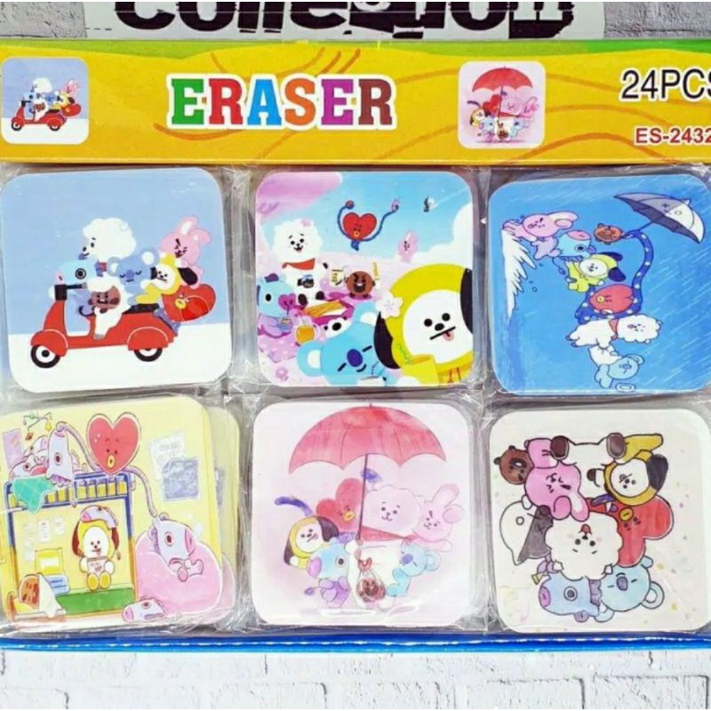 Bt21 Bts Eraser- Character Eraser - Cute Children 's Eraser | Shopee ...