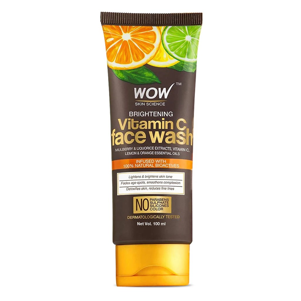wow skin science brightening vitamin c foaming face wash