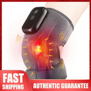 Wireless Heated Knee Massager for Joint Pain Relief Arthritis Cramps Meniscus Pain Electric Vibration Knee Brace Wrap with 3 Adjustable Heat Patterns Intensity Red Light