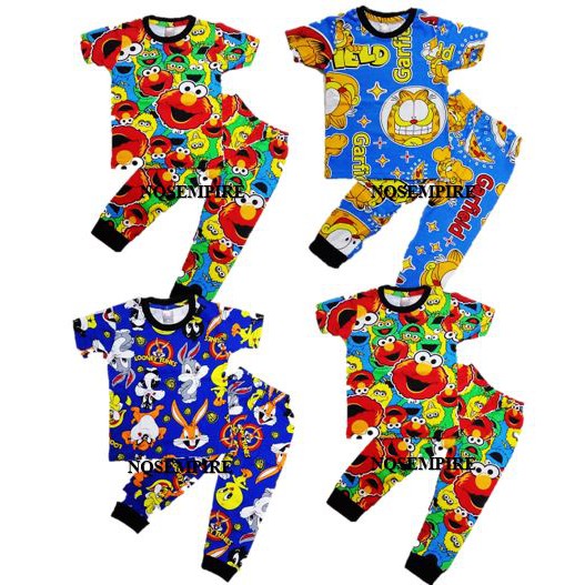 Shop Malaysia Pyjamas Kids Big Kids Kartun Full Printed 100 Cotton Baju Tidur Kanak Kanak Unisex Fatema Shopee Singapore