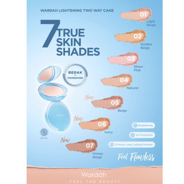Wardah Lightening Powder Foundation Two Way Cake Light Feel Shopee Singapore