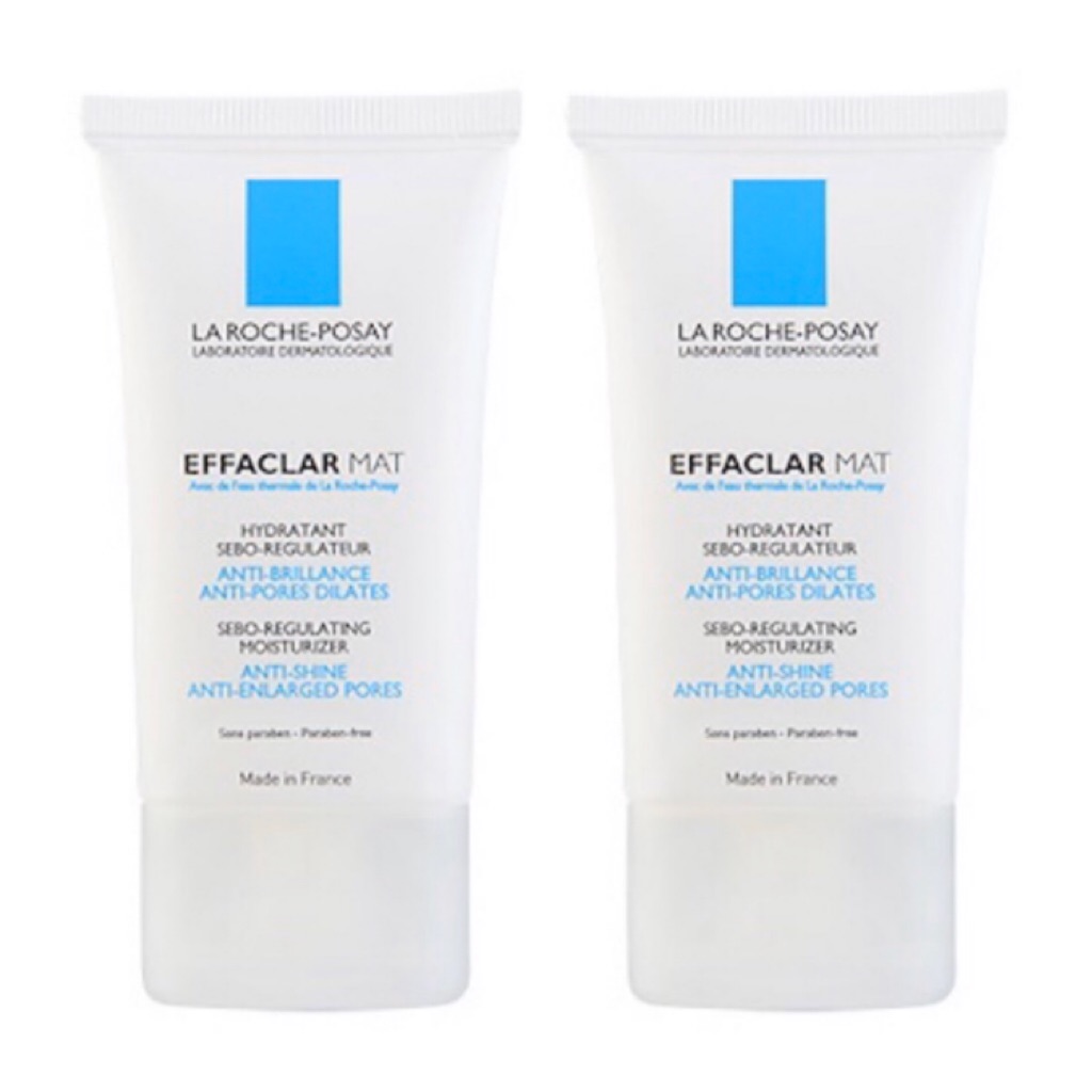 2Pcs La Roche Posay Effaclar Mat Oil Free Mattifying Moisturizer 40ml*2
