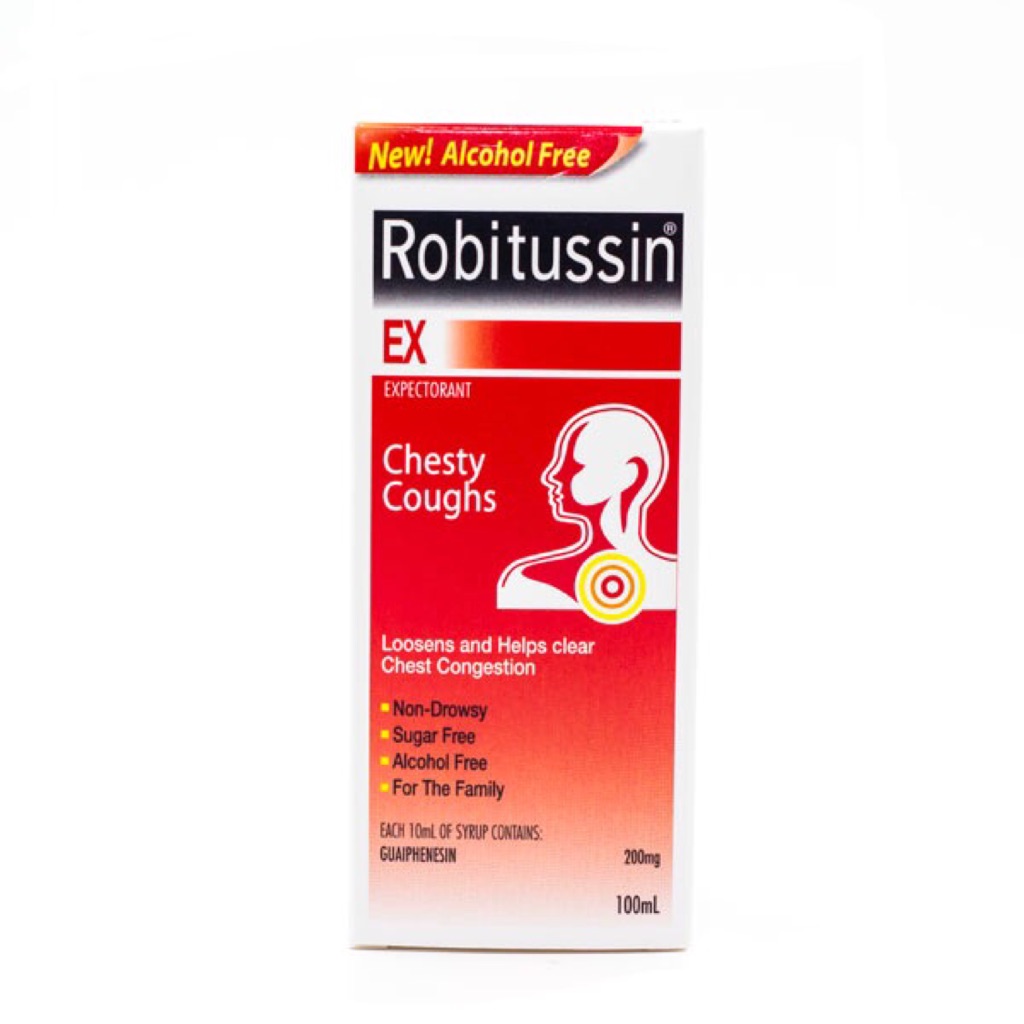 ROBITUSSIN EX Cough Mixture (Sugar & Alcohol Free) (100ml) Shopee