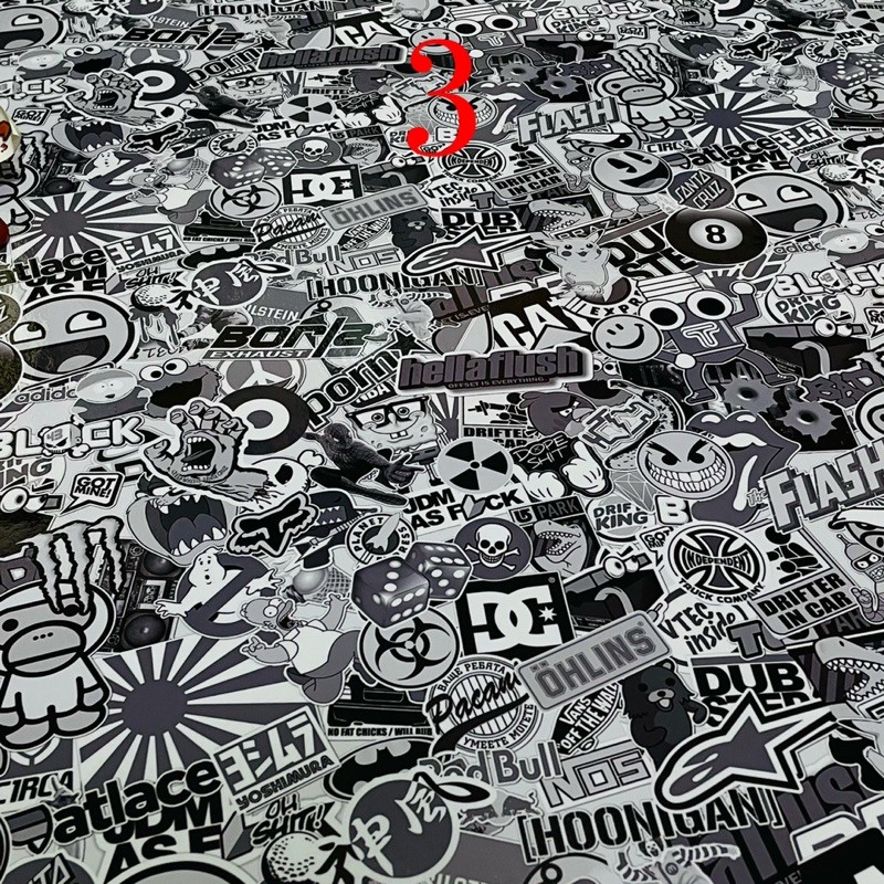 Sticker Bomb Wallpaper Hd Black And White