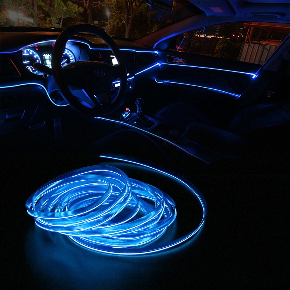 El Tape Car Led Cold Light Line Car Interior Strip Light Clip-on Luminous  Line | Shopee Singapore