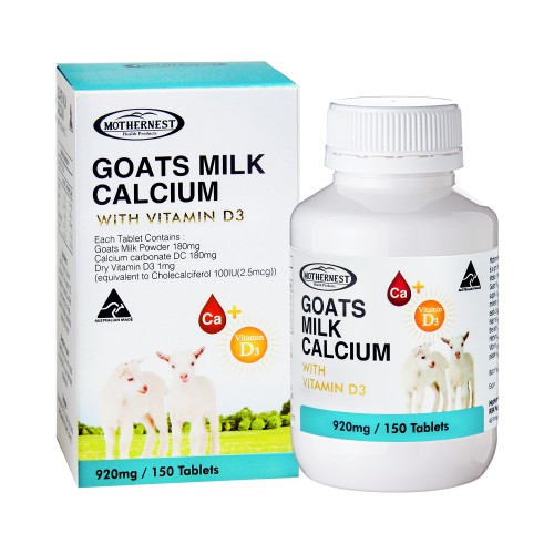 Mothernest Goats Milk Calcium with Vitamin D3 920mg 150 tablets