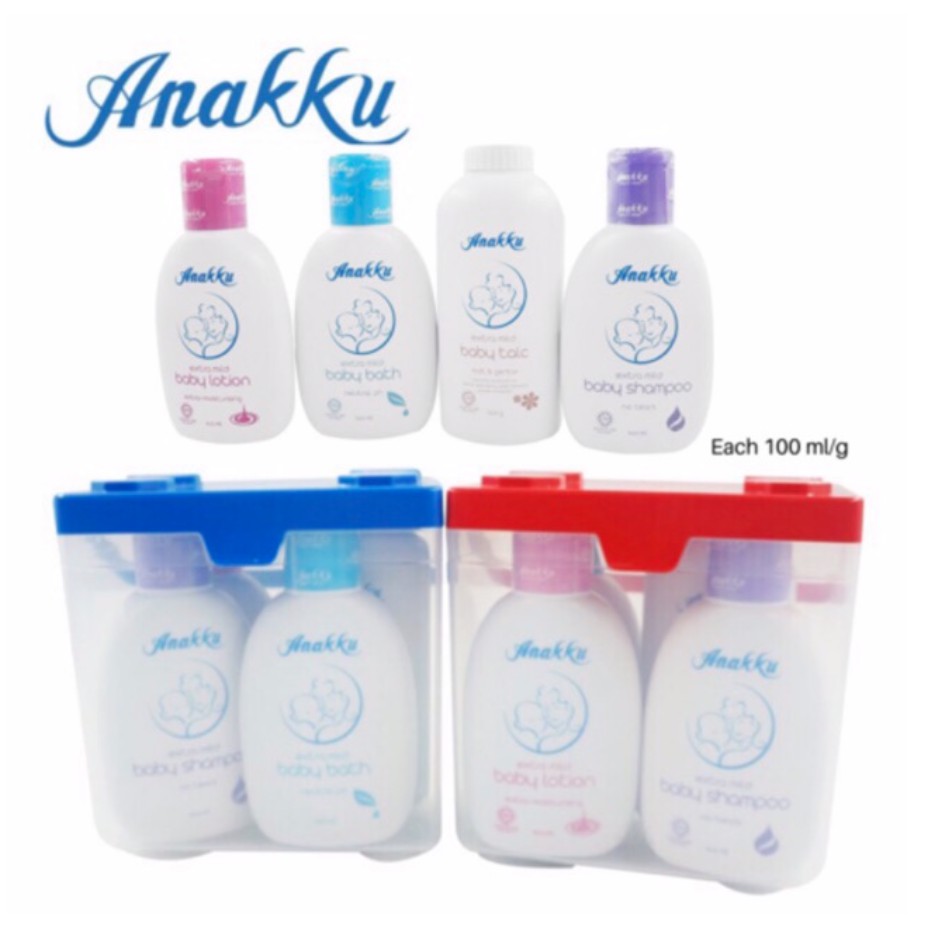 Shop Malaysia Anakku Toiletries Travel Set 100ml 4 In 1 Container Set Mandian Bayi Bath Set Shopee Singapore