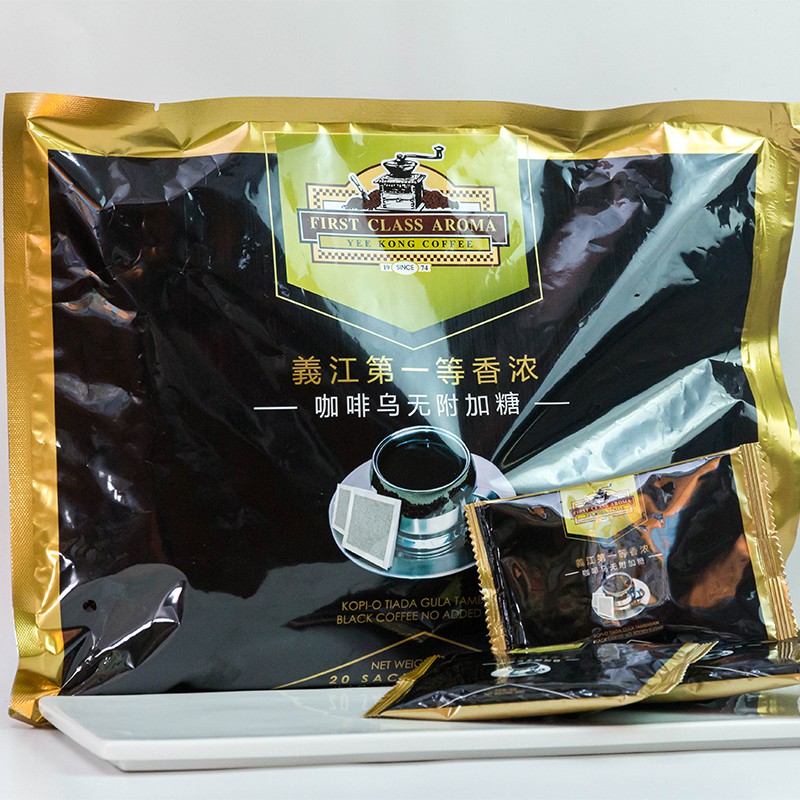 Yee Kong First Class Aroma Black Coffee No Added Sugar Kopi O 義江第一等香浓咖啡乌 400g Original Nanyang Roasted Coffee Taste Shopee Singapore