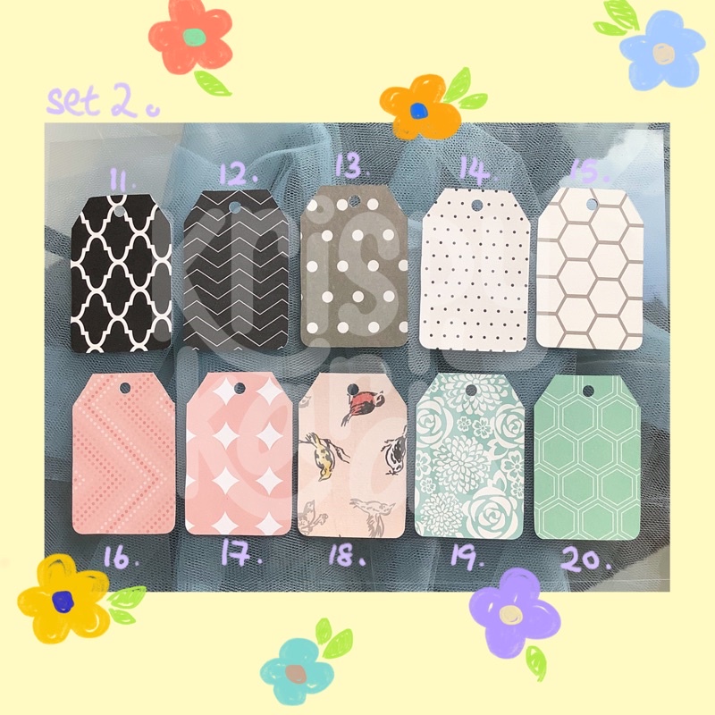 [Set no.2] Cardstock gift tags (10pc/set) Shopee Singapore