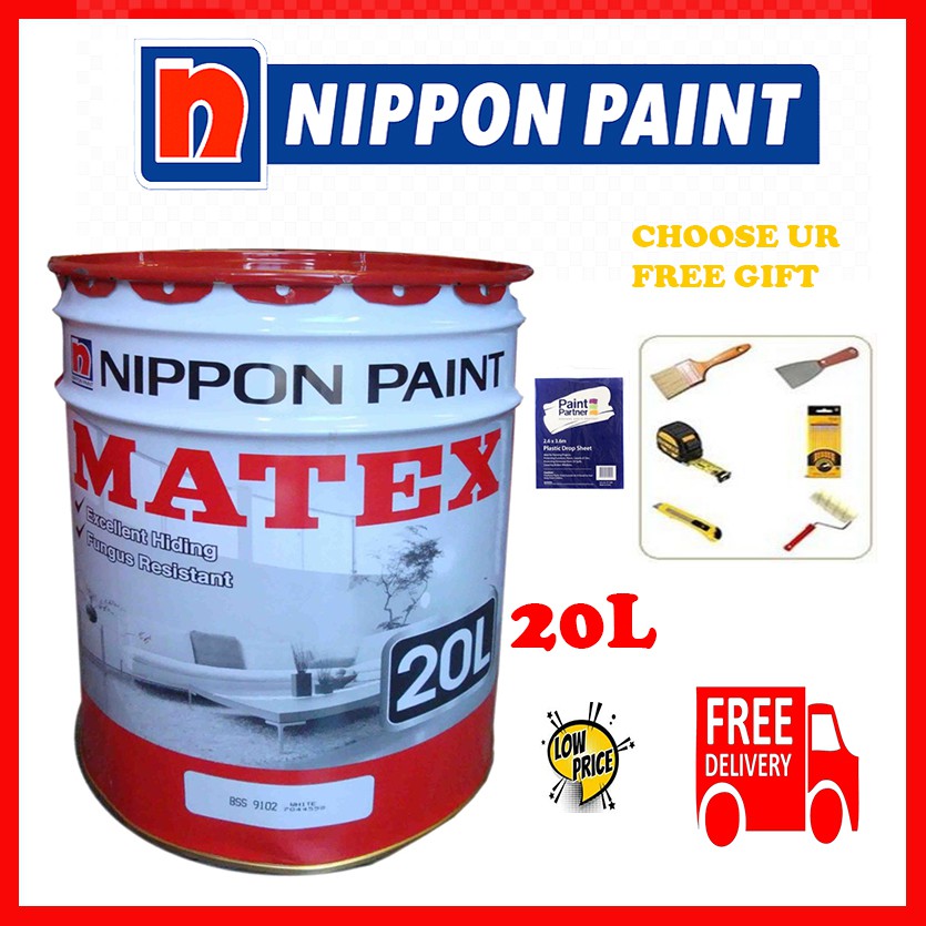 Nippon Matex Emulsion WHITE Paint For Interior Walls And Ceilings | 20 ...